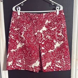 Talbots Printed Patterned Mini Stretch Skirt Size: 12 Length: 19.5”